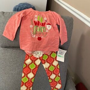 Santa themed 2 piece Festive Kids Pajamas Set18 month